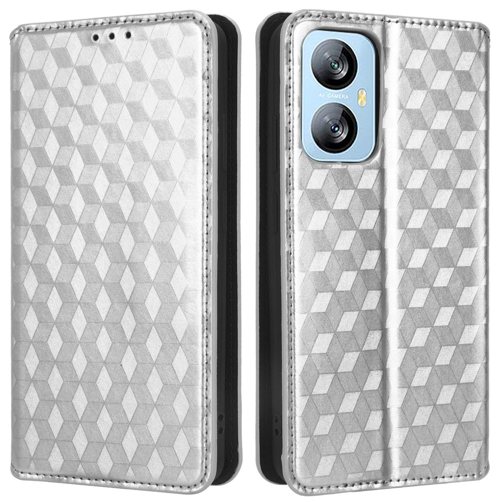 For Blackview A52 4G Flip Phone Case Rhombus Pattern Imprinted PU Leather Wallet Stand Cover For Blackview A52 4G Flip Phone Case Rhombus Pattern Imprinted PU Leather Wallet Stand Cover